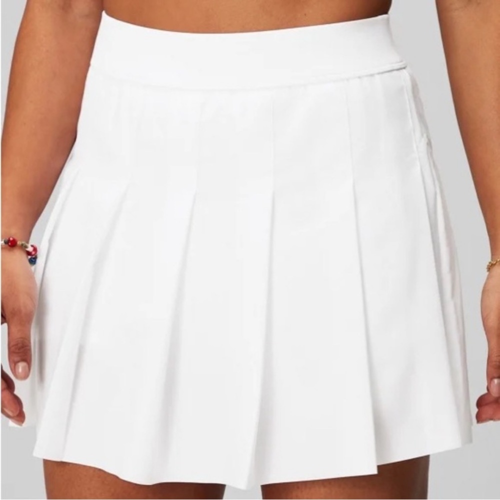 Fabletics White Pleated Tennis Skirt
